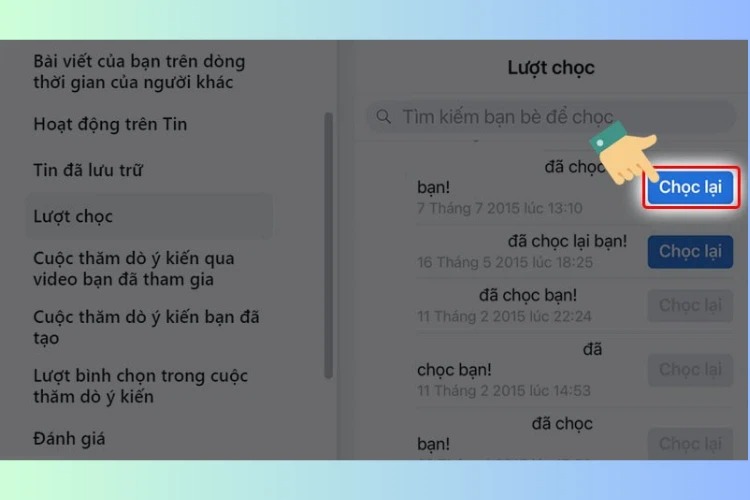 chọc trên Facebook